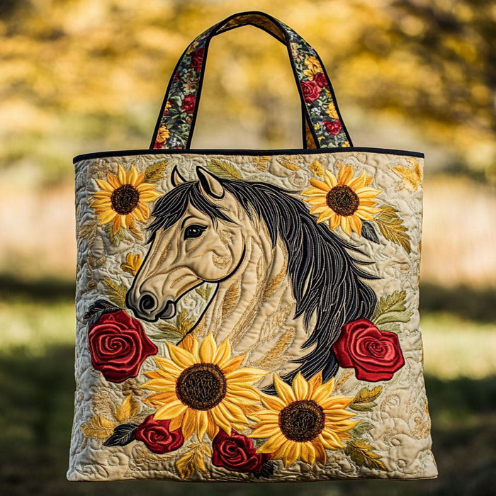 Wild Horse Quilted Tote Bag 1