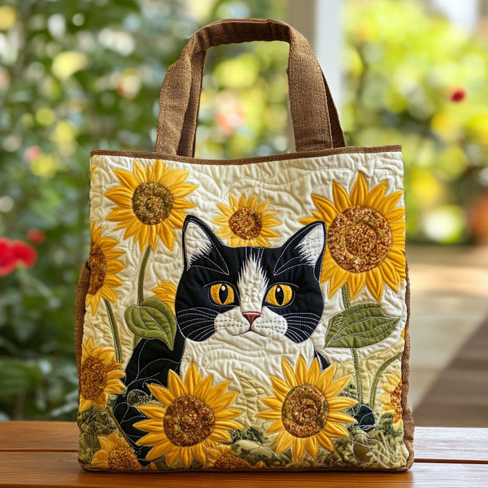 Tuxedo Charm Quilted Tote Bag 1