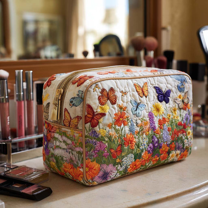 Bloom Garden Quilted Makeup Bag 1