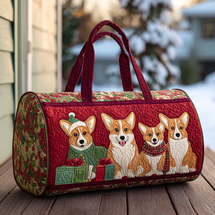 Gift-Wrapped Smile Quilted Duffle Bag 1