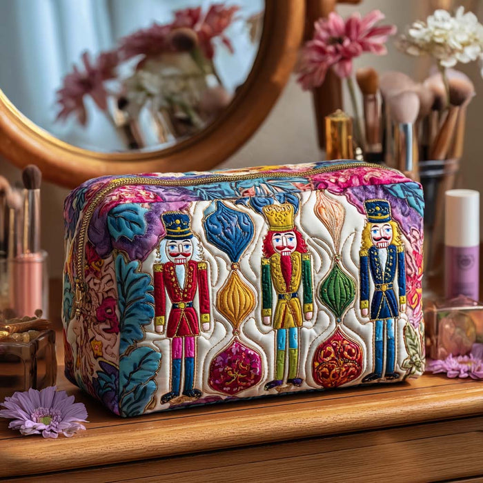 Holiday Guard Quilted Makeup Bag 1