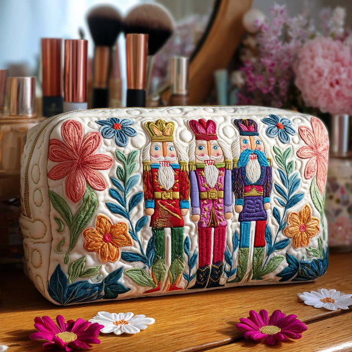 Nutcracker Charm Quilted Makeup Bag 1