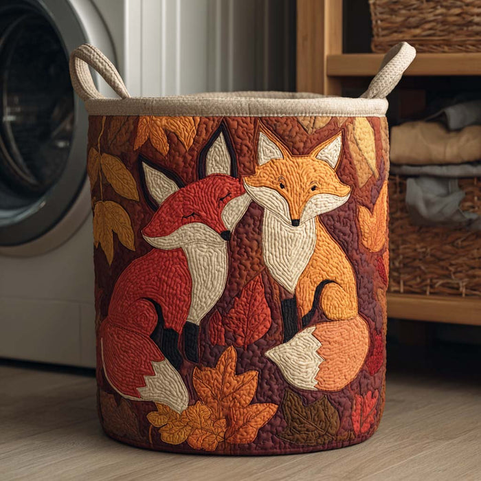 Autumn Glow Quilted Laundry Basket 1