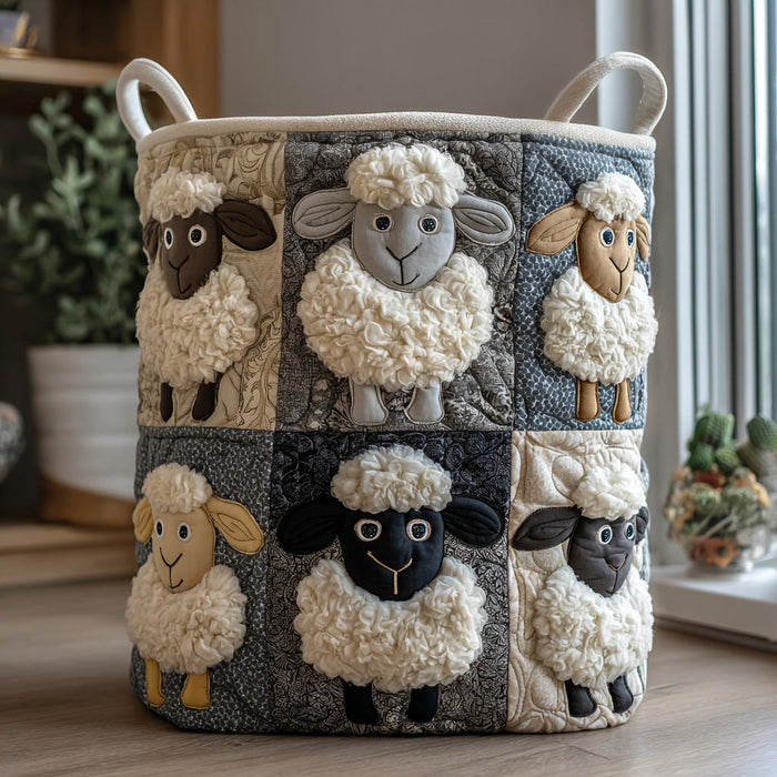 Joyful Peaks Quilted Laundry Basket 1