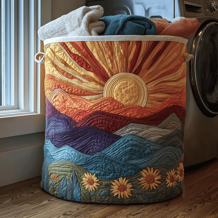 Prairie at Dawn Quilted Laundry Basket 1