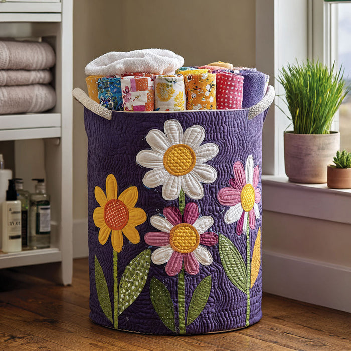 Timeless Quilted Laundry Basket 1