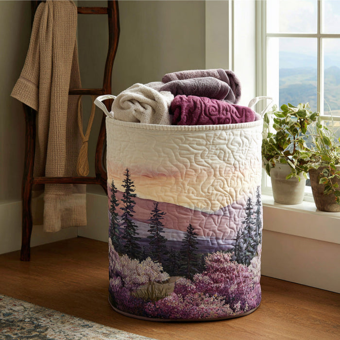 Wisteria Winds Quilted Laundry Basket 1