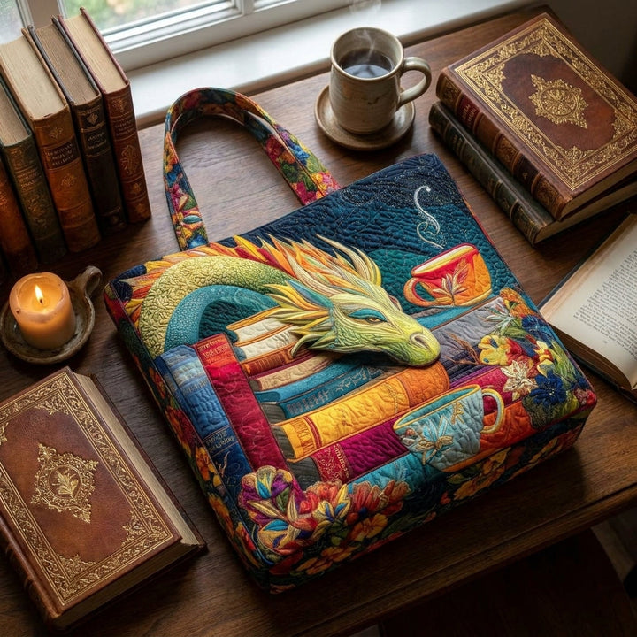 Artisan Bag - Dragon Reader with Books and Mugs 5