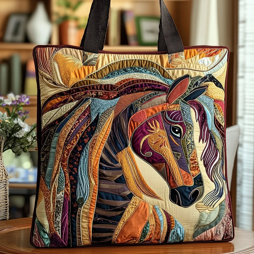 Artisanal Bag - Multicolored Mosaic Horse 1