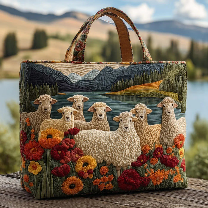 Artisanal Bag - Sheep by the Lake 1