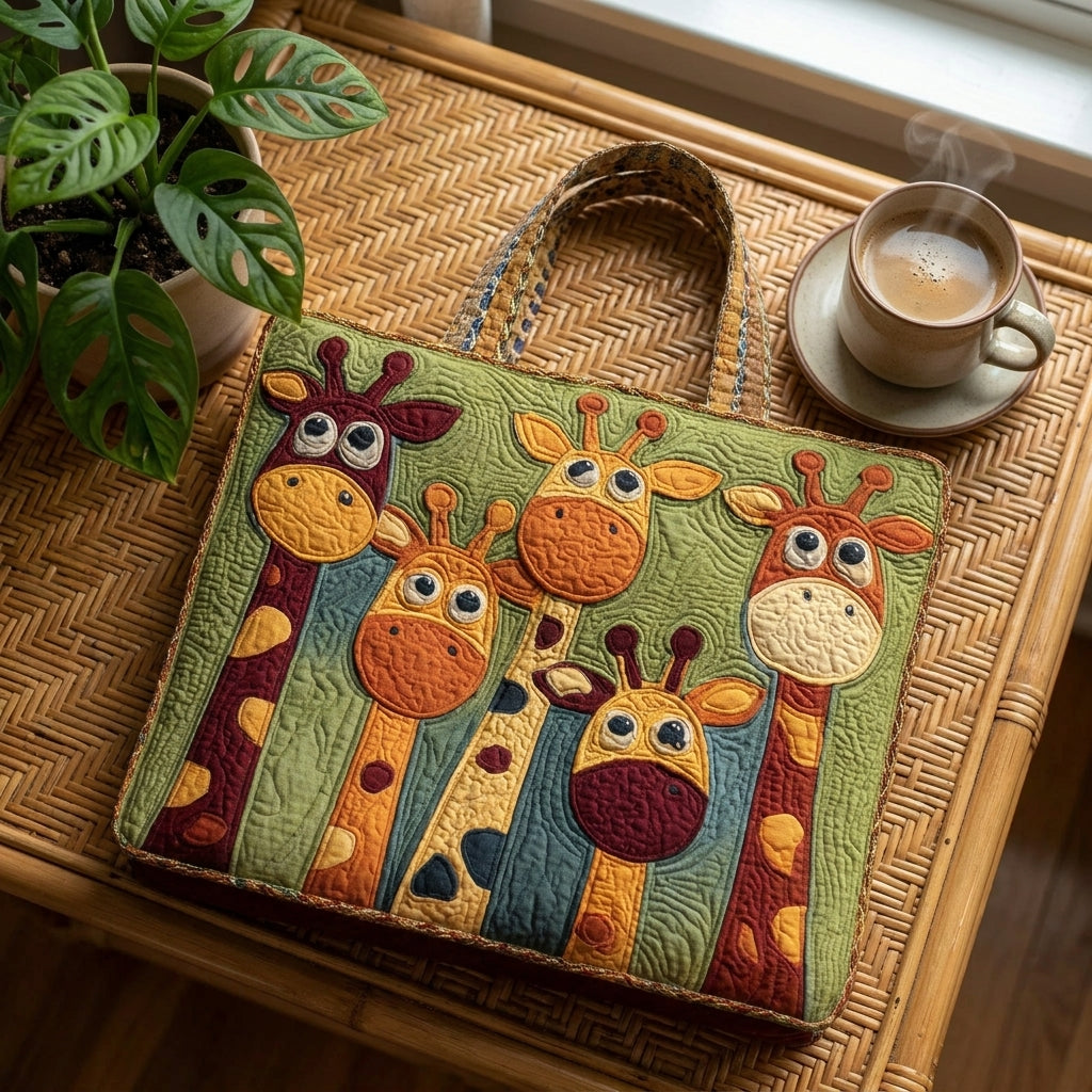 Quilted Tote Bag - Giraffe 4