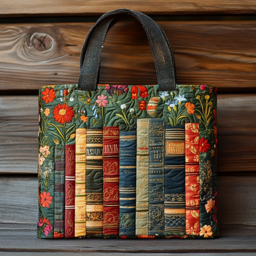 Love Books Quilted Tote Bag 1