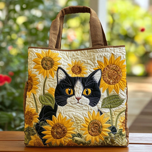 Tuxedo Charm Quilted Tote Bag