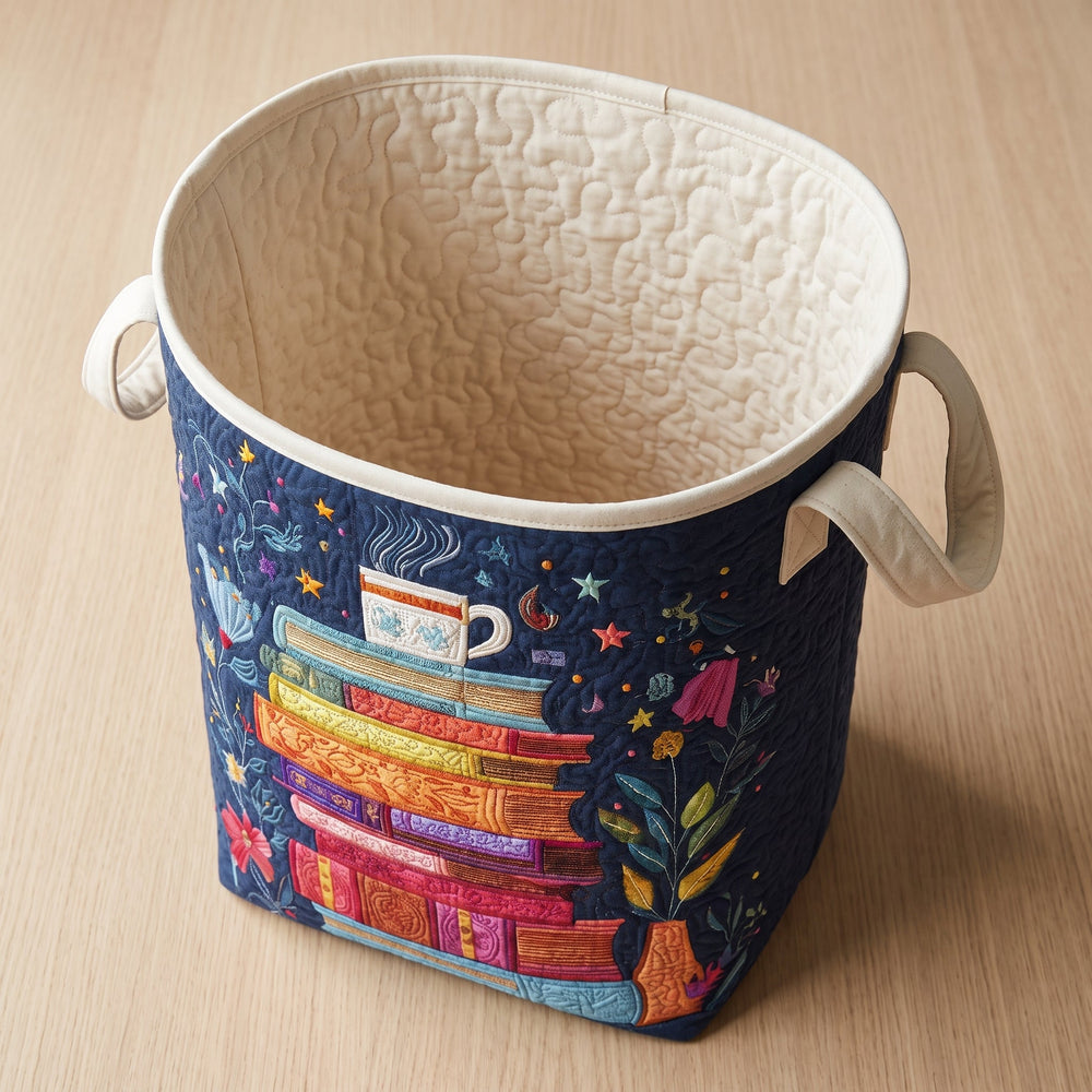 Dreamy Pages Quilted Laundry Basket 2