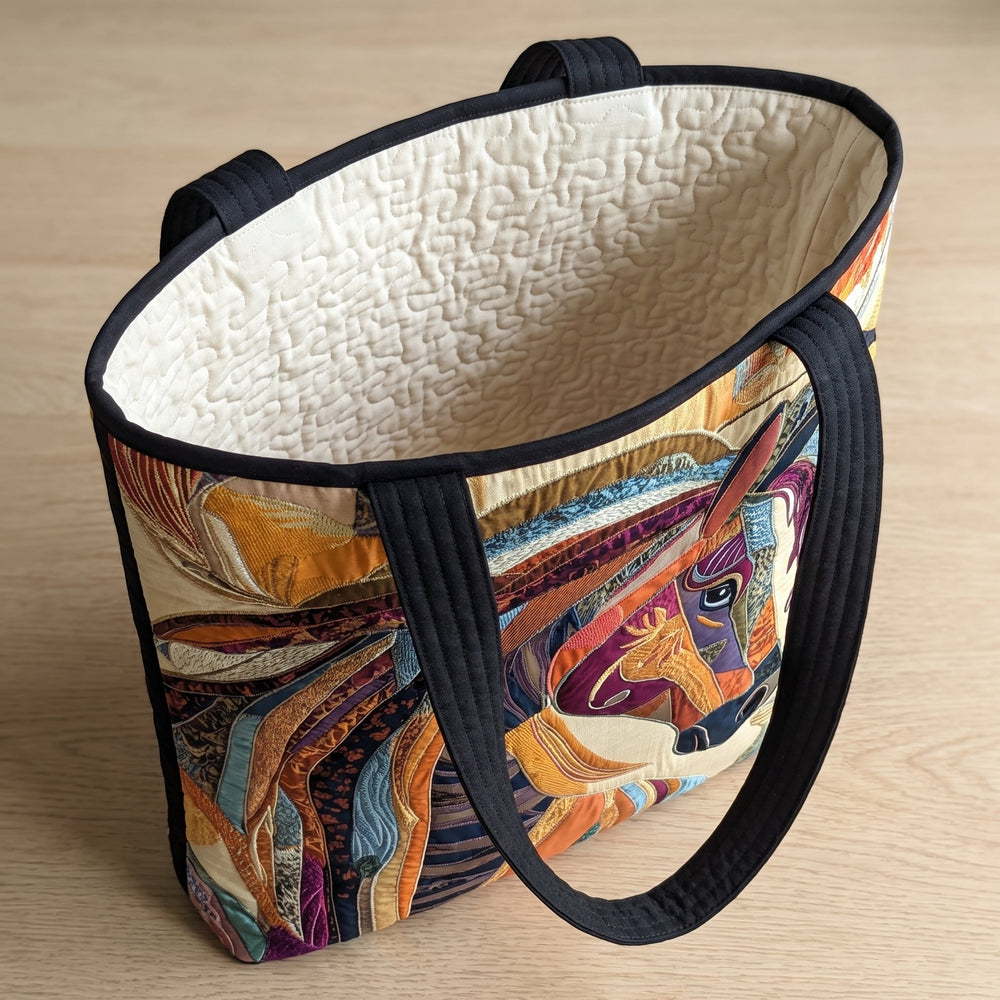 Artisanal Bag - Multicolored Mosaic Horse 2