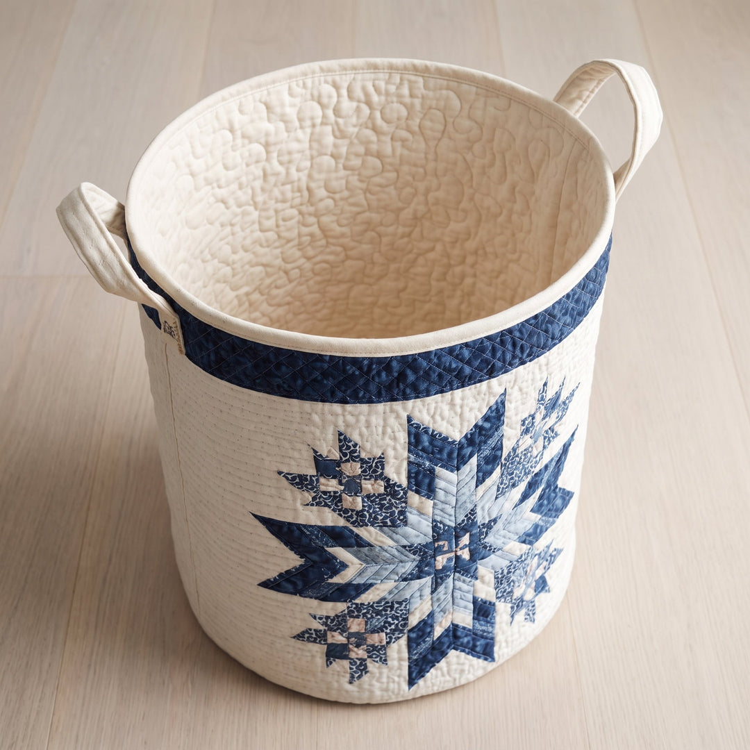 Snowflake Quilted Laundry Basket 2
