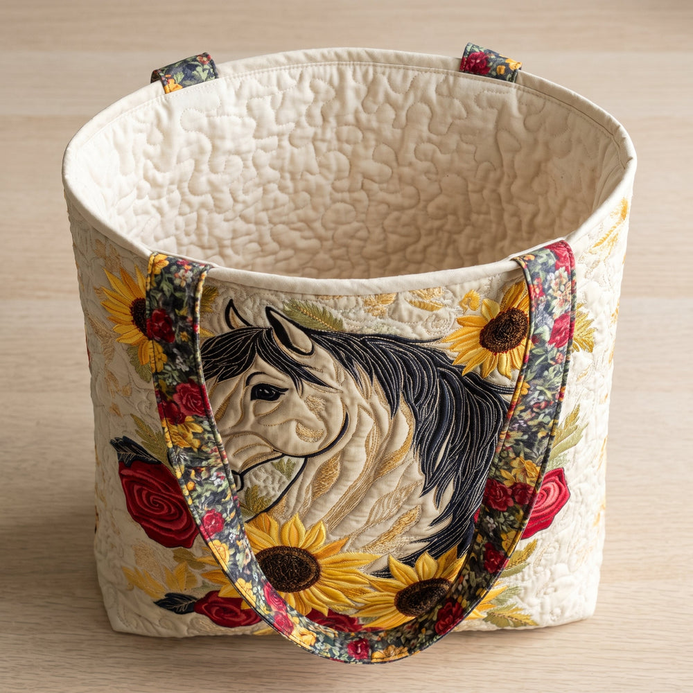 Wild Horse Quilted Tote Bag 2