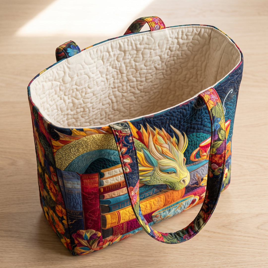 Artisan Bag - Dragon Reader with Books and Mugs 3