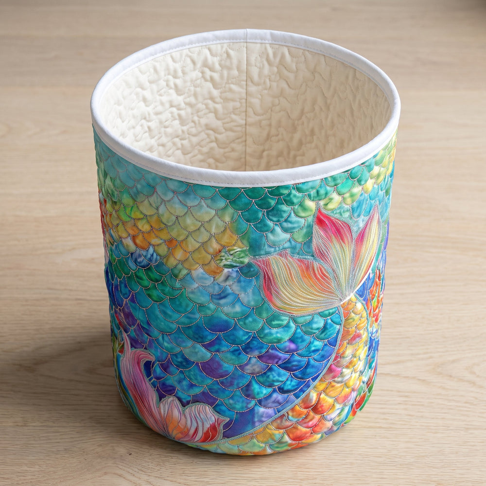 Marine Sparkle Quilted Laundry Basket 2