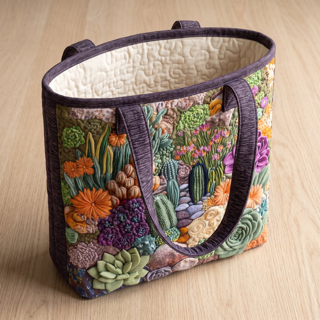 Artisanal Tote Bag - Succulent Garden 3