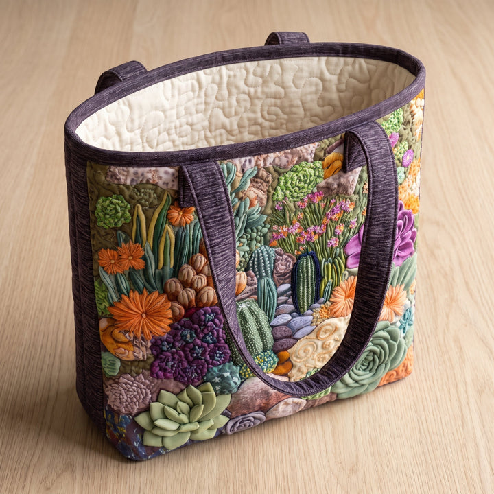 Artisanal Tote Bag - Succulent Garden 3