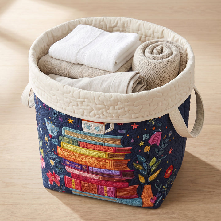 Dreamy Pages Quilted Laundry Basket 3