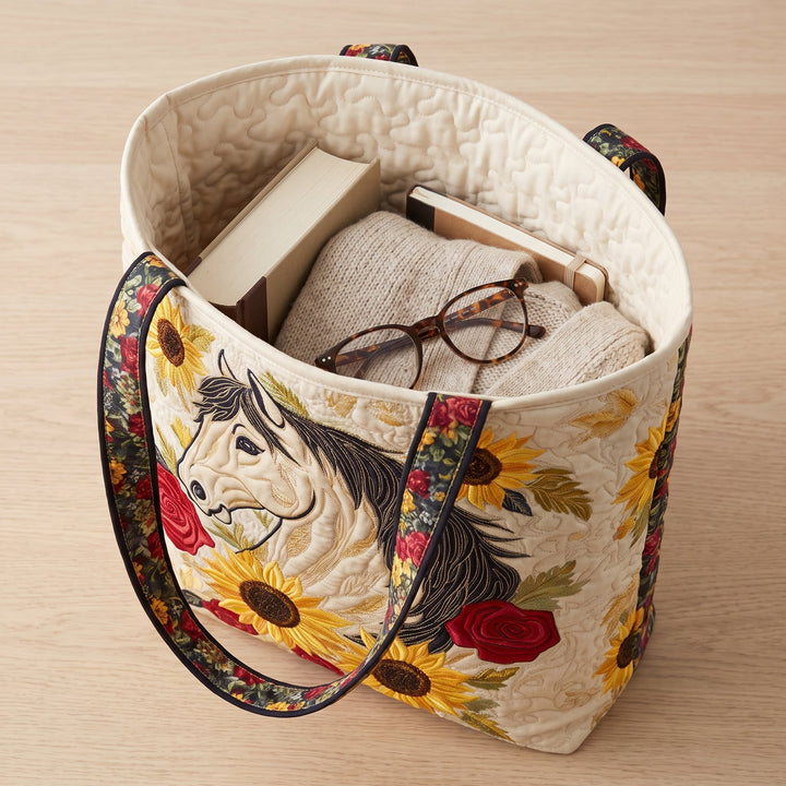 Wild Horse Quilted Tote Bag 3