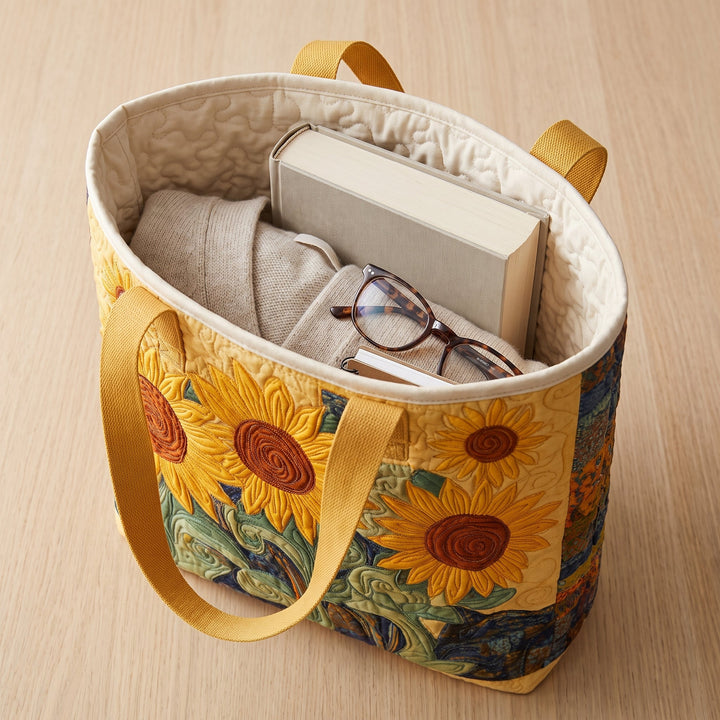Sunny Field Quilted Tote Bag 3