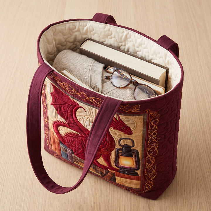 Book Guardian Quilted Tote Bag 3