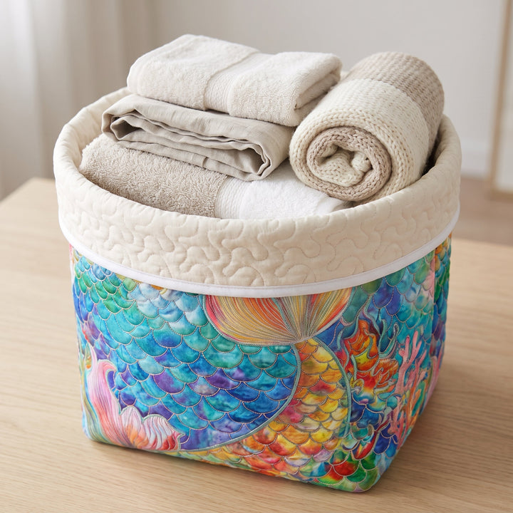 Marine Sparkle Quilted Laundry Basket 3