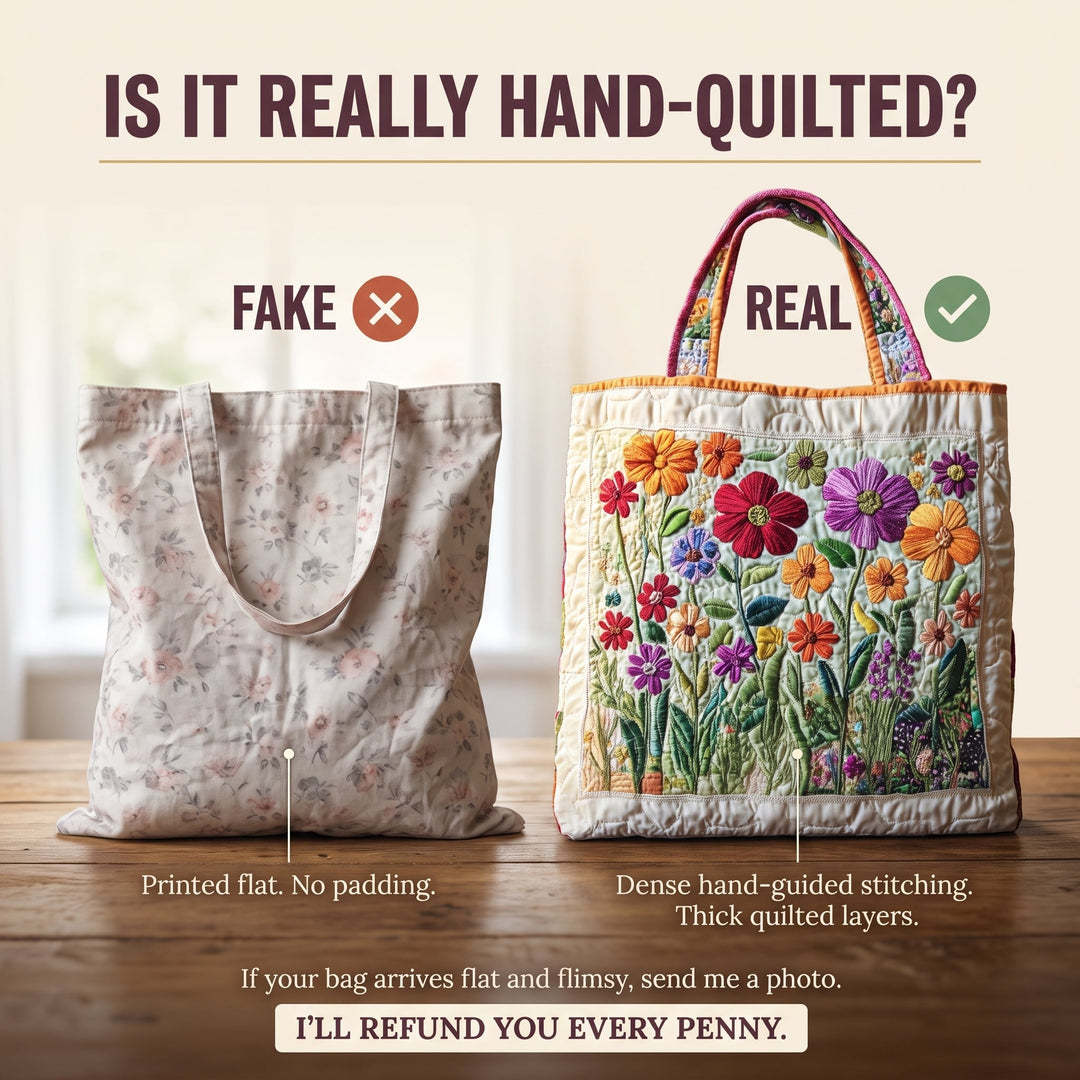 Blooming Garden Quilted Tote Bag 4