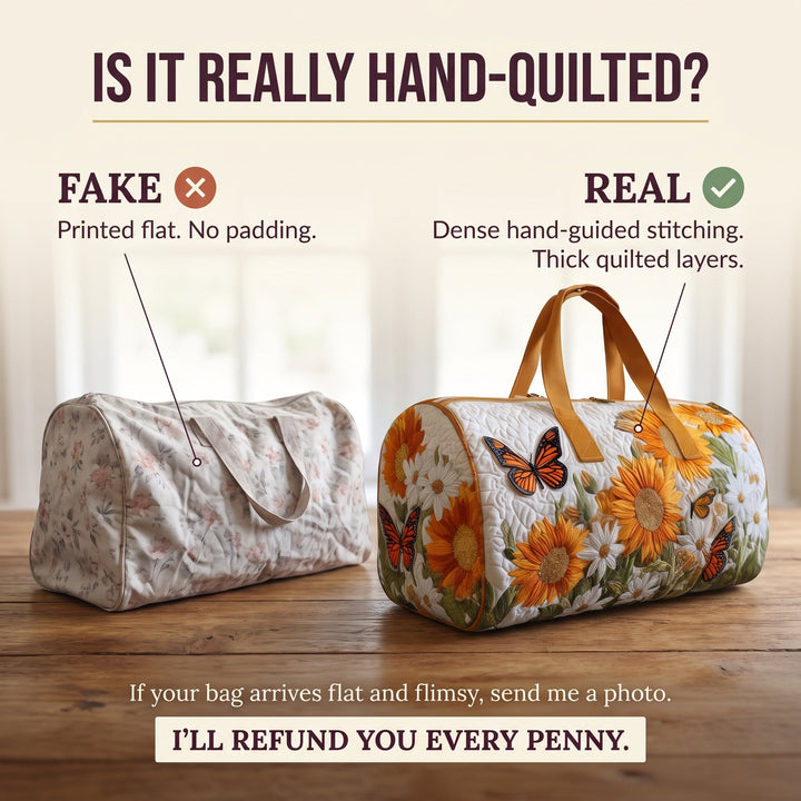 Bright Fields Quilted Duffle Bag 3