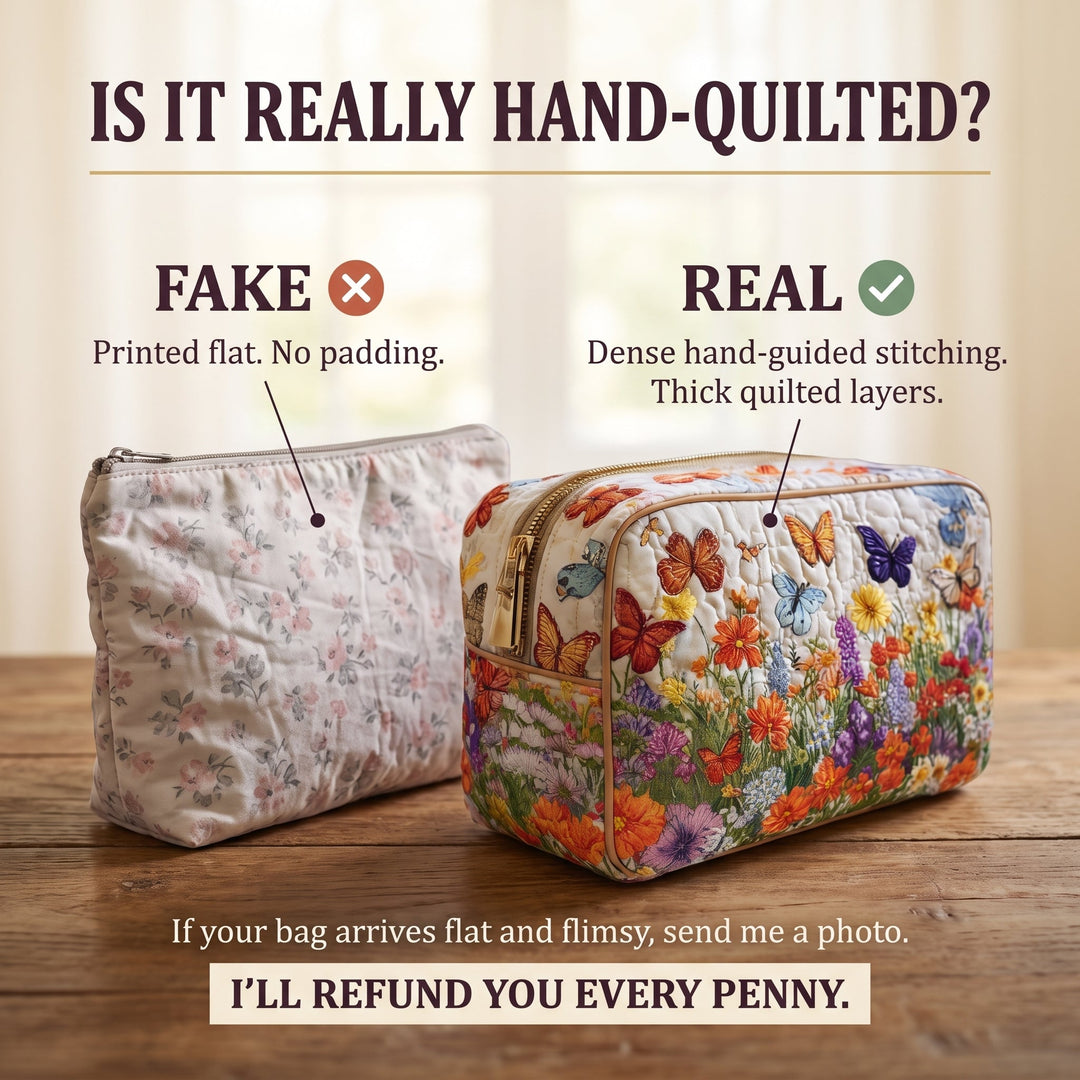 Bloom Garden Quilted Makeup Bag 3