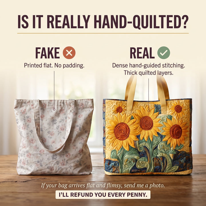 Sunny Field Quilted Tote Bag 4