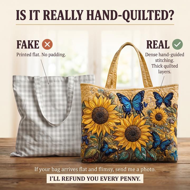 Artisan Bag - Sunflowers and Blue Butterflies 6