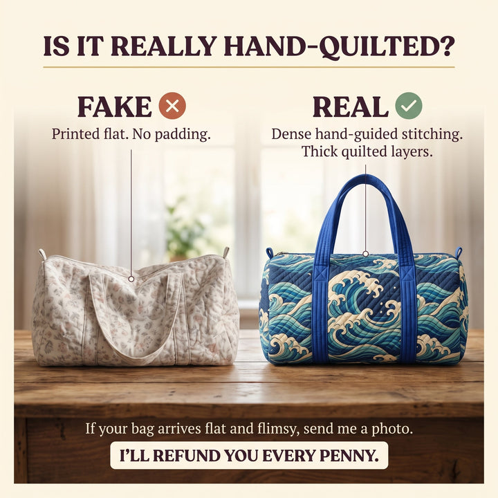Rising Wave Quilted Duffle Bag 3