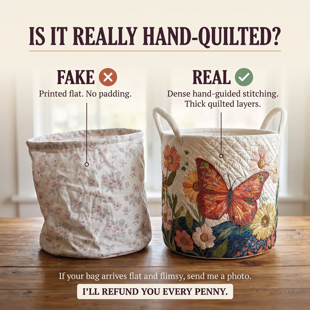 Colorful Beauty Quilted Laundry Basket 5