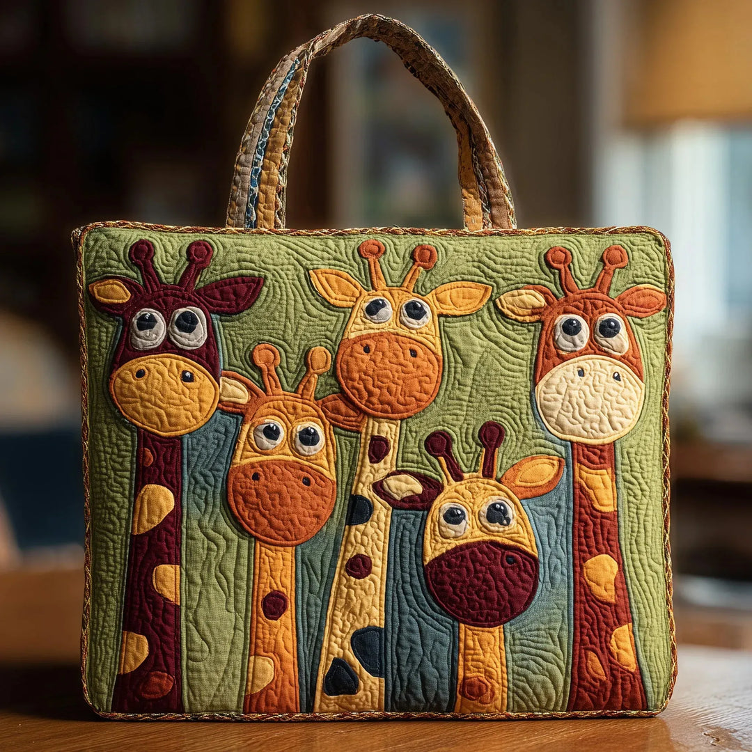 Quilted Tote Bag - Giraffe 1
