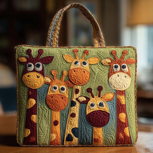Quilted Tote Bag - Giraffe