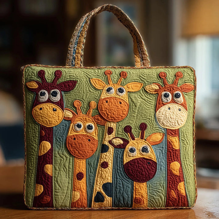 Quilted Tote Bag - Giraffe 1