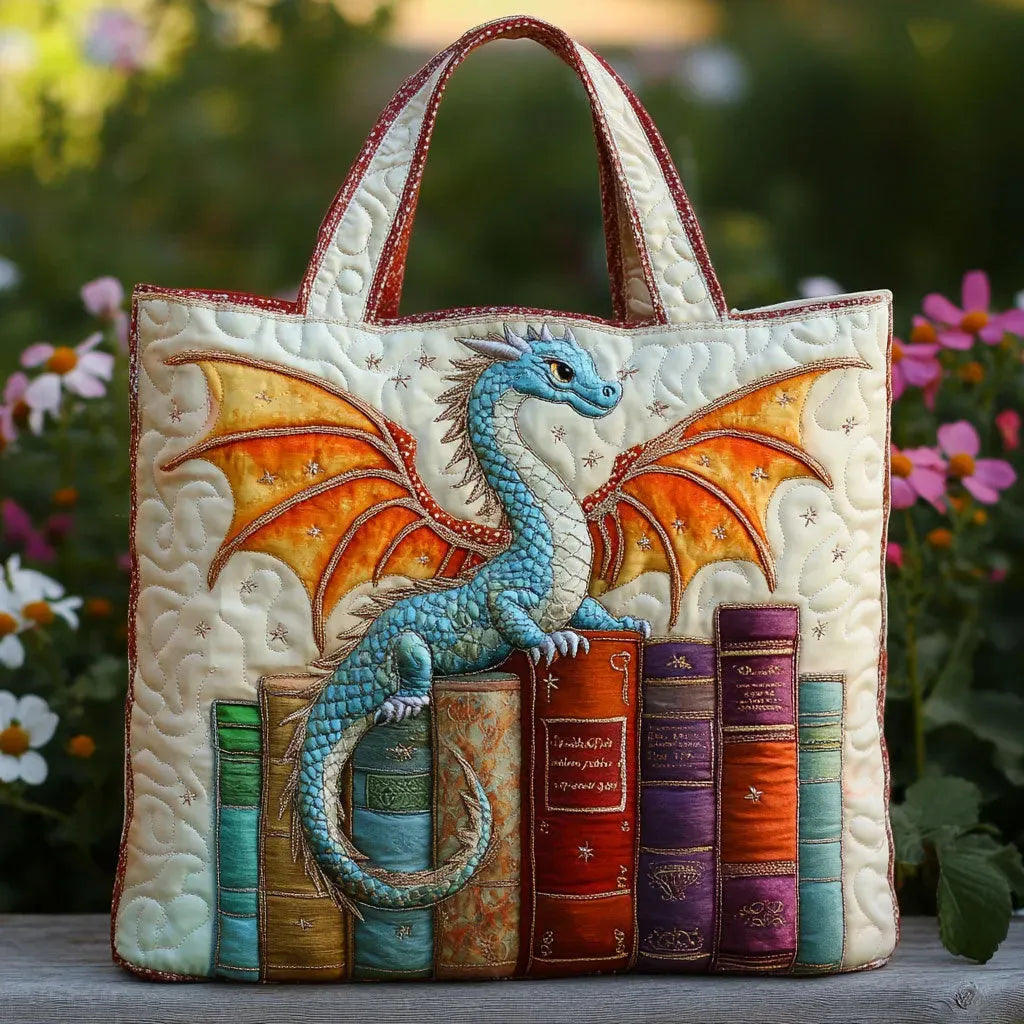 Quilted Bag - Emerald Dragon Book Guardian 1