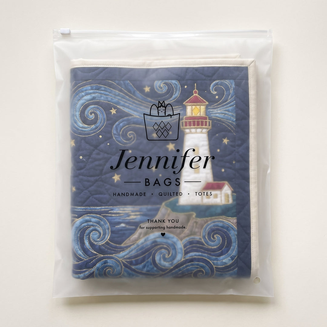 Lighthouse at Dusk Quilted Laundry Basket 9