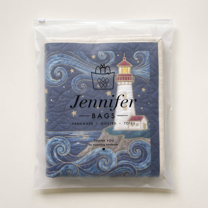 Lighthouse at Dusk Quilted Laundry Basket 9