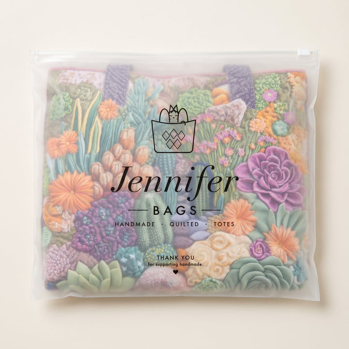 Artisanal Tote Bag - Succulent Garden 11