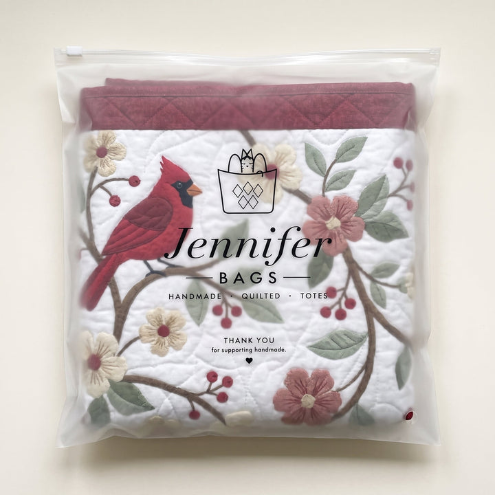 Carmine Leaves Quilted Laundry Basket 9