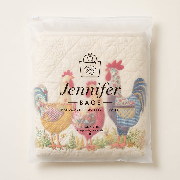 Cheerful Chicken Coop Quilted Laundry Basket 9