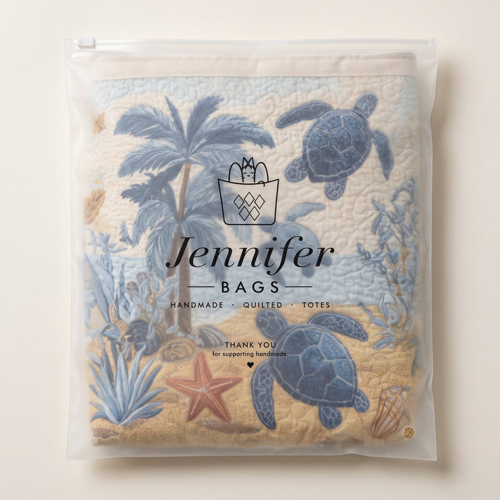 Sea Turtle Quilted Laundry Basket 9
