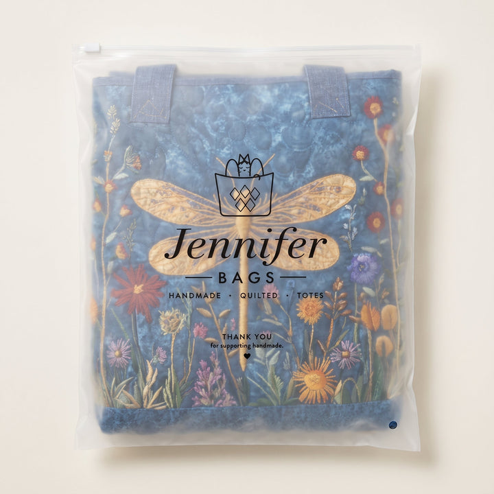 Quilted Bag - Golden Dragonfly 9