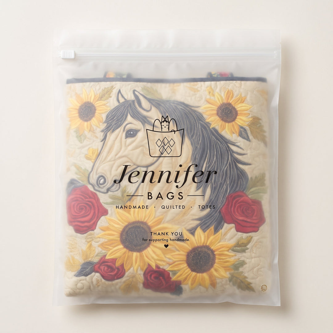 Wild Horse Quilted Tote Bag 8