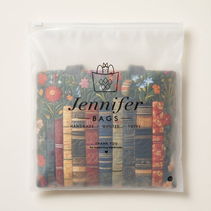 Love Books Quilted Tote Bag 8